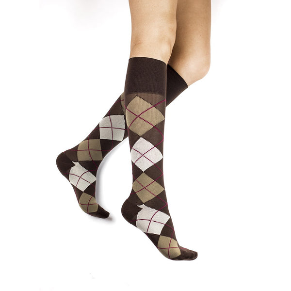 Rejuva Argyle Compression Socks 15-20 mmHg
