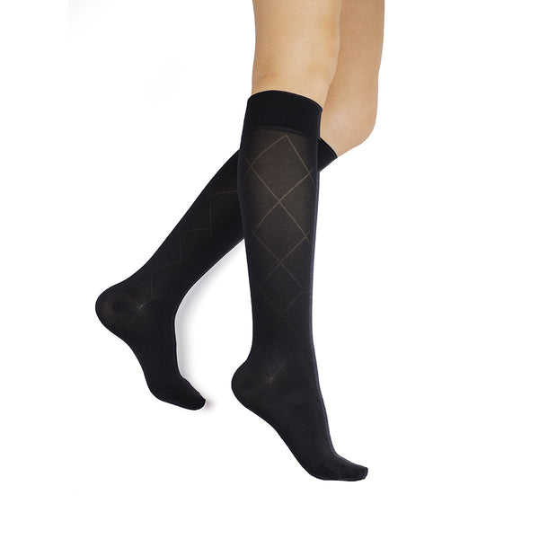 Rejuva Opaque Diamond Compression Socks 15-20 mmHg