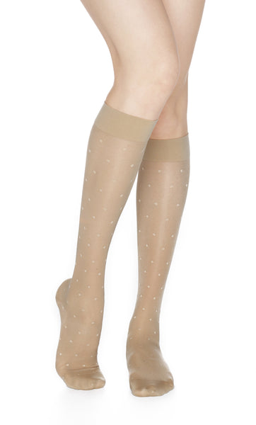 Rejuva Sheer Dot Compression Socks 20-30 mmHg