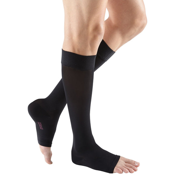 mediven plus, 20-30 mmHg, calf with silicone topband, Open Toe
