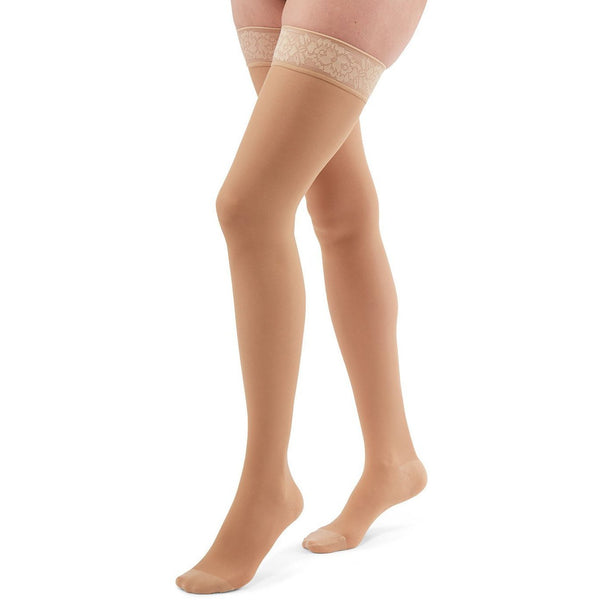 duomed transparent, 20-30 mmHg, Thigh High, Closed Toe