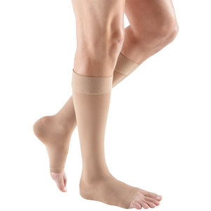 mediven plus, 30-40 mmHg, calf with silicone topband, Open Toe