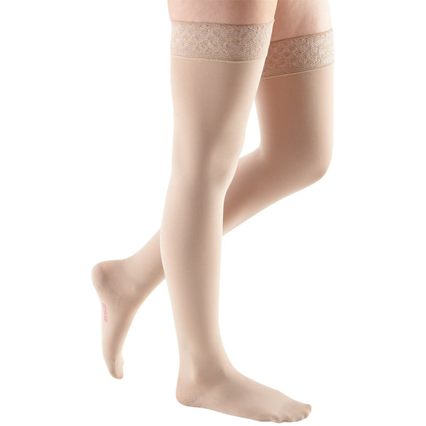 mediven comfort, 15-20 mmHg, Thigh High w/ Lace Top-Band, Closed Toe