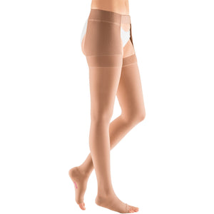 mediven plus, 40-50 mmHg, Thigh High with Waist Attachment, Open Toe