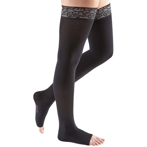 mediven comfort, 30-40 mmHg, Thigh High w/ Lace Top-Band, Open Toe