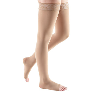 mediven comfort, 20-30 mmHg, Thigh High with Lace Top-Band, Open Toe