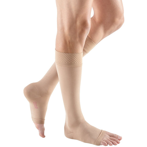 mediven forte, 40-50 mmHg, calf with silicone topband, Open Toe