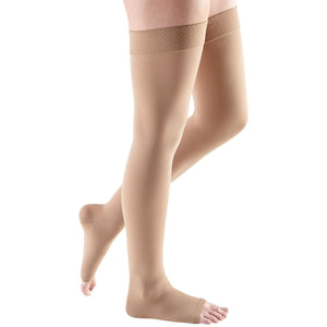 mediven comfort, 20-30 mmHg, Thigh High W/ Silicone Top-Band, Open Toe