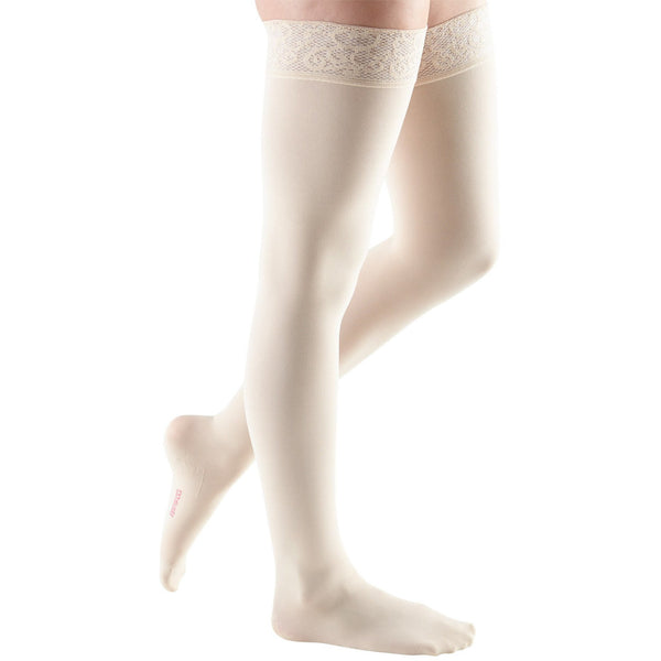 mediven comfort, 15-20 mmHg, Thigh High w/ Lace Top-Band, Closed Toe