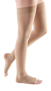 mediven comfort 30-40 mmHg thigh beaded topband open toe petite