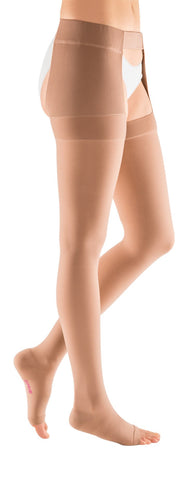 mediven plus 20-30 mmHg thigh waist attachment left open toe standard