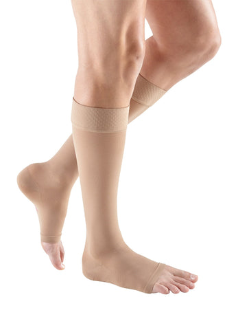 mediven plus 30-40 mmHg calf beaded topband open toe petite