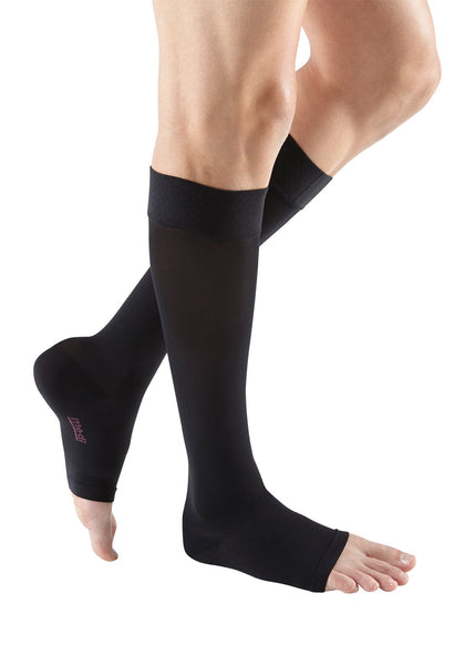 mediven plus 30-40 mmHg calf extra-wide beaded topband open toe standard